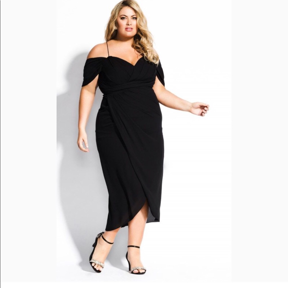 City Chic Black Entwine dress, worn once
